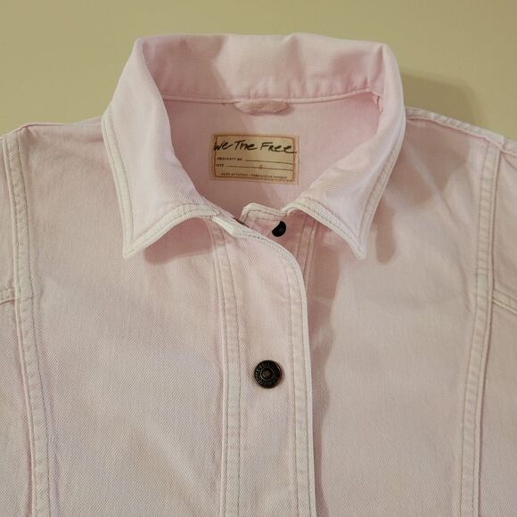 Free People Star Crossed Sorbet Denim Cropped Jacket - Picture 12 of 16